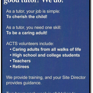 WANTED – Volunteer Tutors