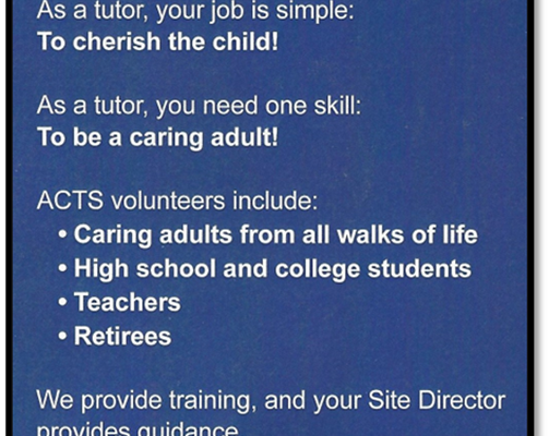 WANTED – Volunteer Tutors