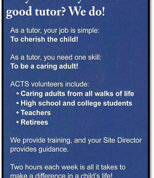 WANTED – Volunteer Tutors